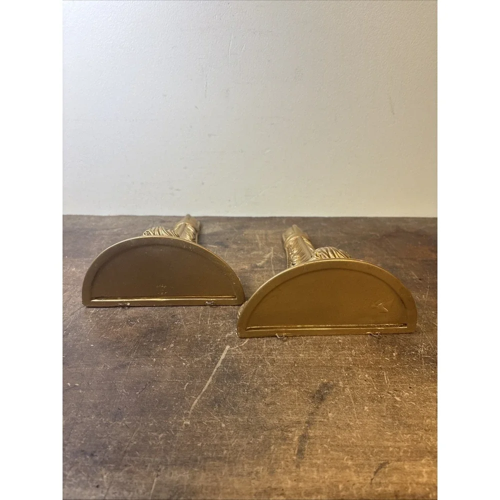 Vtg Italian Gold Plaster Wall Brackets/Shelf Brackets /Wall Corbels/ Sconce READ
